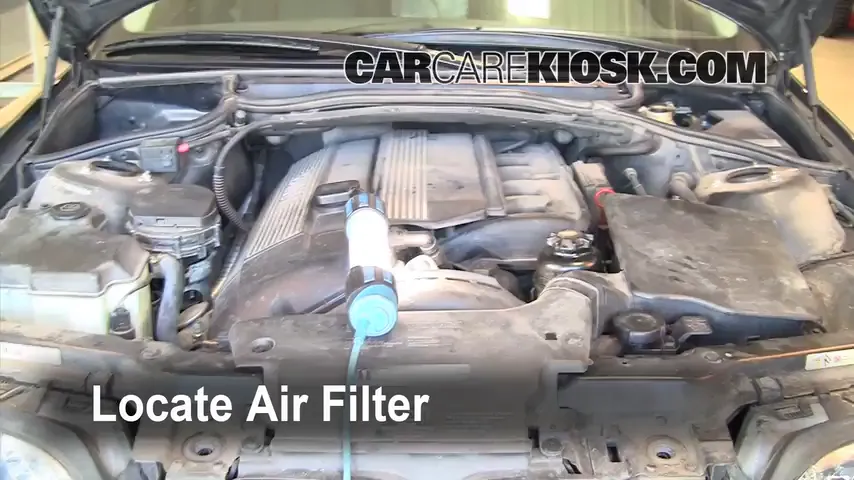 How to Change Engine Air Filter: 2002 BMW 325i 2.5L 6 Cyl. Sedan